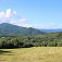 Výhľad na Poloniny z lúk pod vrchom Hukov (462 m)