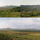 Hore - výhľady z Piliša, dole panoráma Slanských vrchov zo Zemplínskych vrchov