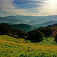 Prvé výhľady, v pozadí Korytnická dolina a Nízke Tatry