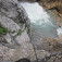 Pohľad dolu strednou časťou Galitzenklamm Klettersteig