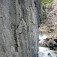 Galitzenklamm Klettersteig: lano a kolíky na zvislej stene